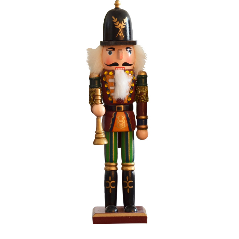 Tin Soldier Doll Soldier Wood Nutcracker Foreign Trade in Stock Vintage Christmas Small Ornaments Nutcracker Soldiers