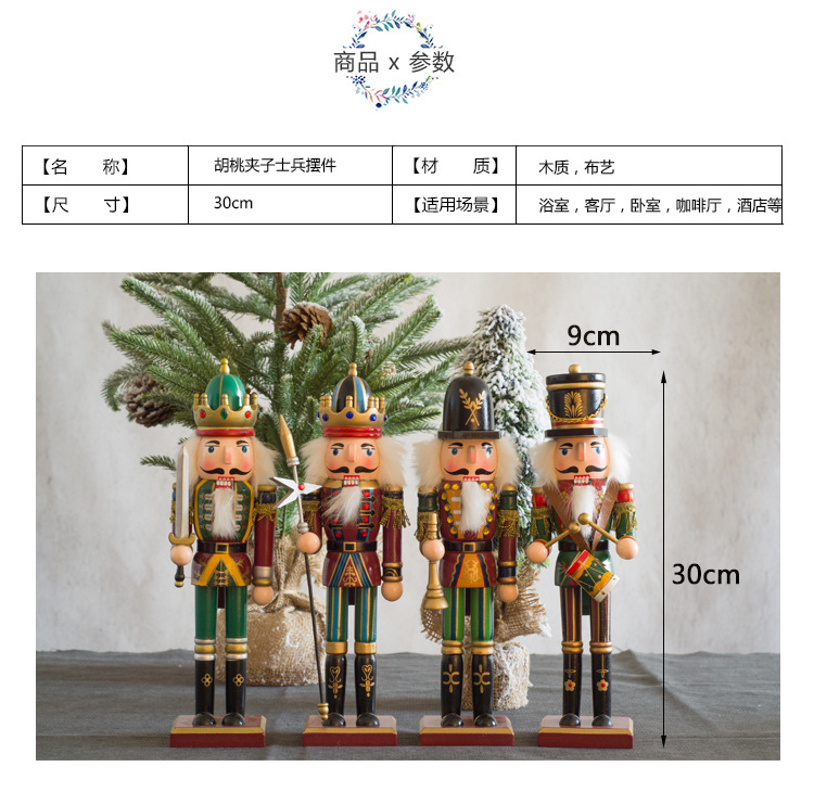 Tin Soldier Doll Soldier Wood Nutcracker Foreign Trade in Stock Vintage Christmas Small Ornaments Nutcracker Soldiers Tin Soldier Doll Soldier Wood Nutcracker Foreign Trade in Stock Vintage Christmas Small Ornaments Nutcracker Soldiers