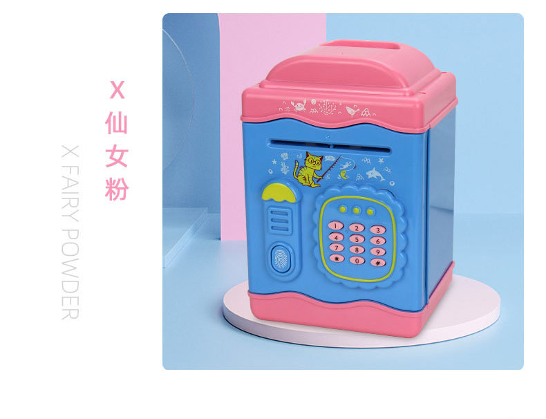 New Exotic Simulation Fingerprint Password Induction Piggy Bank ATM Automatic Money Roll Money Box Cartoon Creative Smart Toy