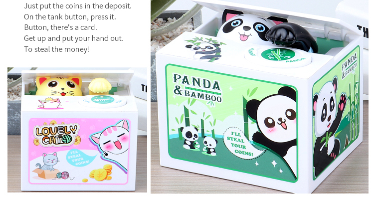 Electric Music Steal Money Cat Piggy Bank White Cat Panda Coin Eating Cat Piggy Bank Creative Panda Piggy Bank Electric Music Steal Money Cat Piggy Bank White Cat Panda Coin Eating Cat Piggy Bank Creative Panda Piggy Bank
