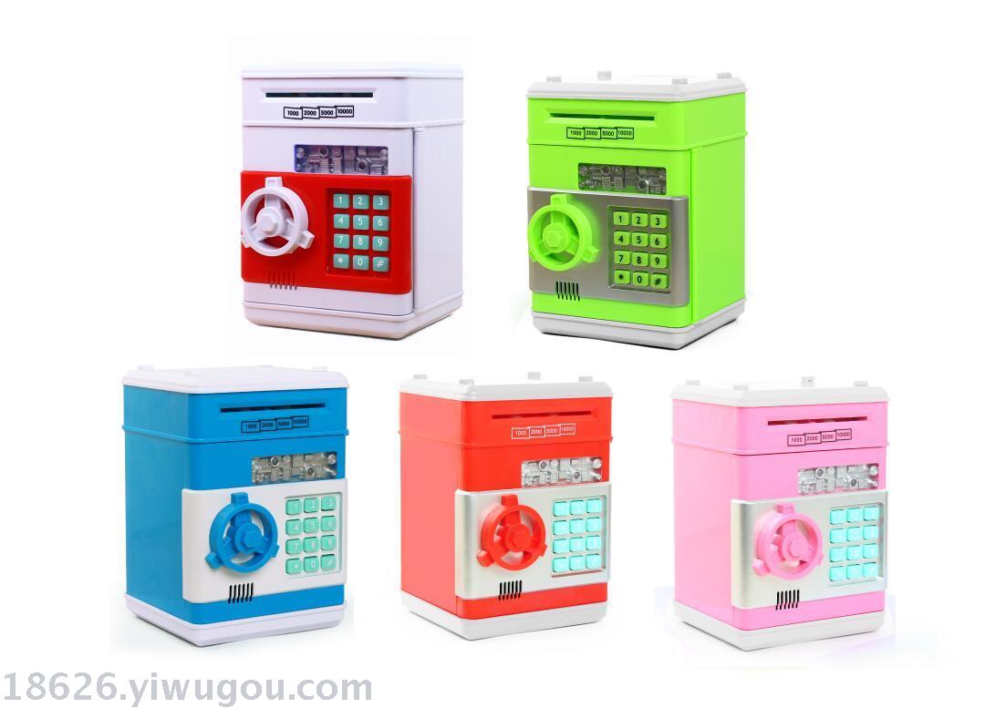 Gift piggy bank mini password safe deposit box withdraw money roll large ATM deposit box