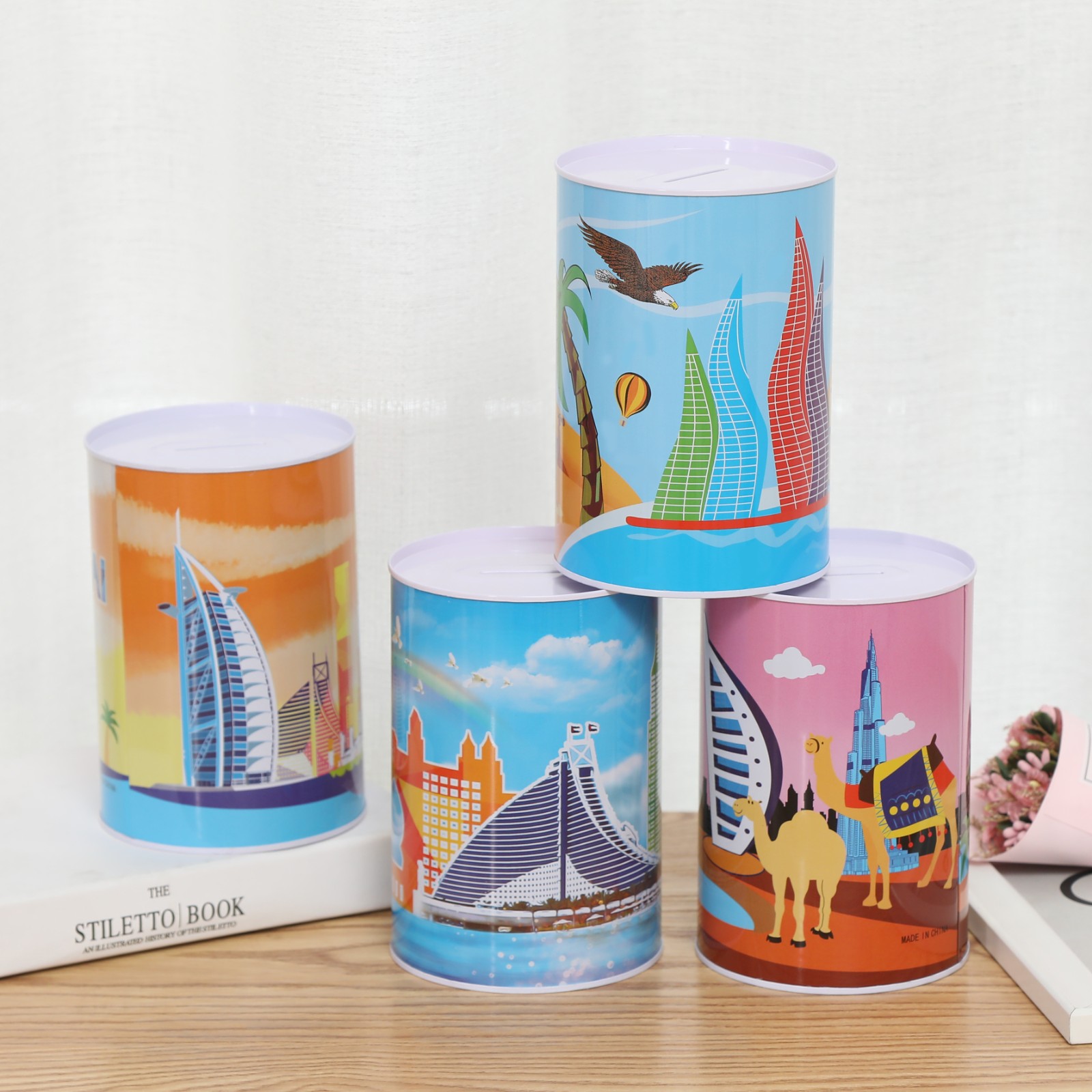 Customized Any Size Can Be Printed Logo Any Pattern Color Tinplate Piggy Bank Activity Gifts