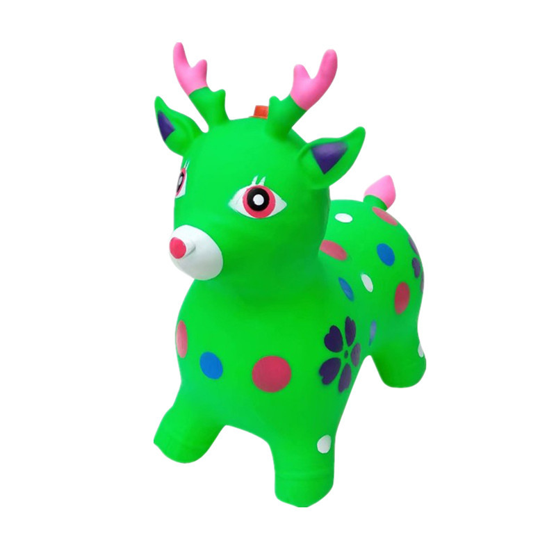 Children&#039;s Toy Music Jumping Horse Thickened Jumping Deer Mount Horse Inflatable Animal Horse Deer Trojan Horse Jump Ball