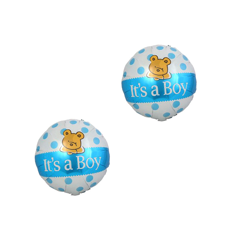 Manufacturer Baby Full-Year Birthday Decorative Baby Trojan Bear It's a Boy Five-Pointed Star Boy Aluminum Film Balloon