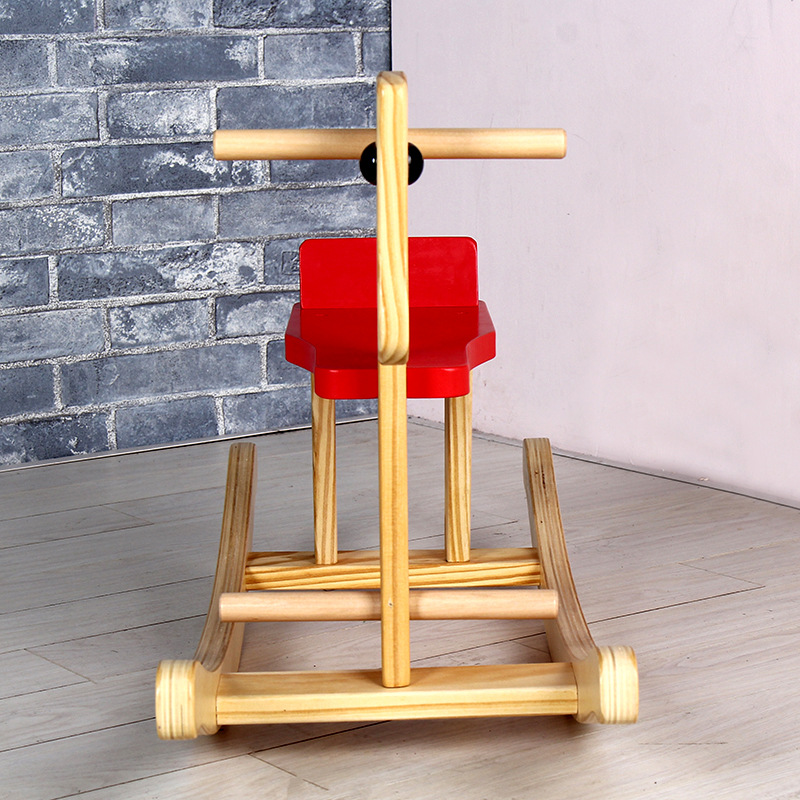 Special Offer Dual-Purpose Children&#039;s Solid Wood Trojan Horse Rocking Horse Baby Rocking Horse Baby Small Trojan Horse Rocking Chair Toy One-Year-Old Birthday Gift