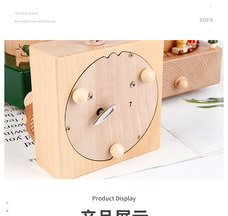 Wooden Trojan Music Box Decoration Children's Toy Christmas Holiday Creative Gift Hand Train Music Box DIY Wooden Trojan Music Box Decoration Children's Toy Christmas Holiday Creative Gift Hand Train Music Box DIY