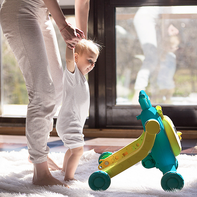 2-4 Years Old Shake Rocking Horse Luge Children Wooden Carriage Two-in-One Dual-Use Trojan