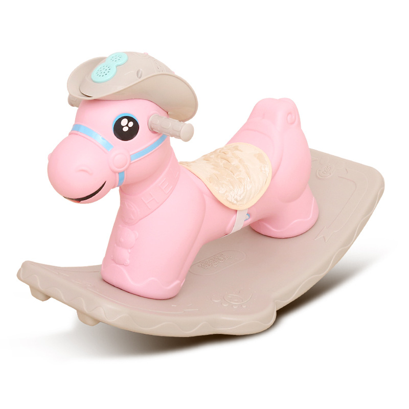 Children&#039;s Gift Toys Rocking Horse Western Cowboy Environmental Protection Plastic 1-6 Years Trojan
