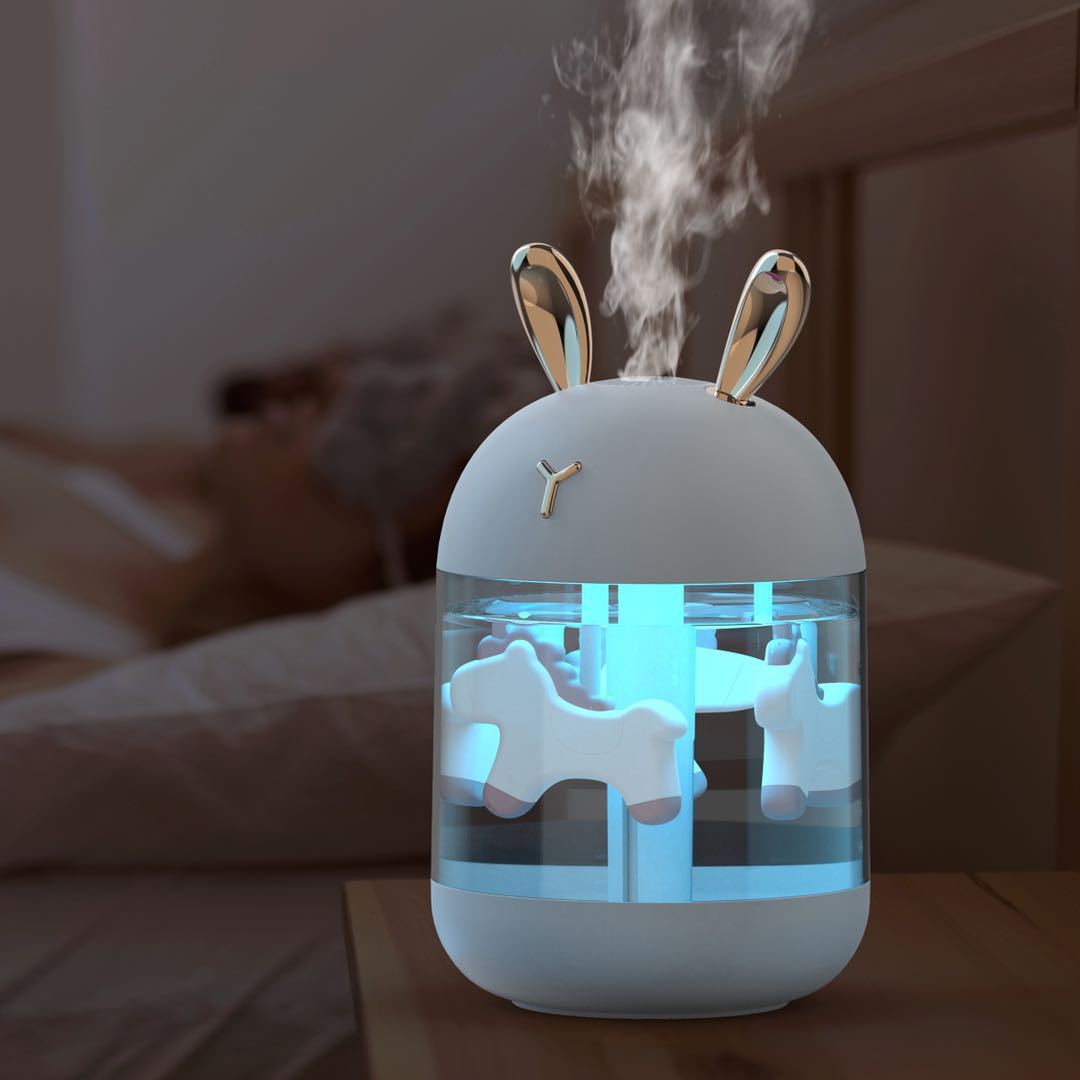 Air Humidifier Mini Aromatherapy Humidifier USB Colorful Night Light Vehicle-Mounted Home Use Trojan Cute Cartoon Gift