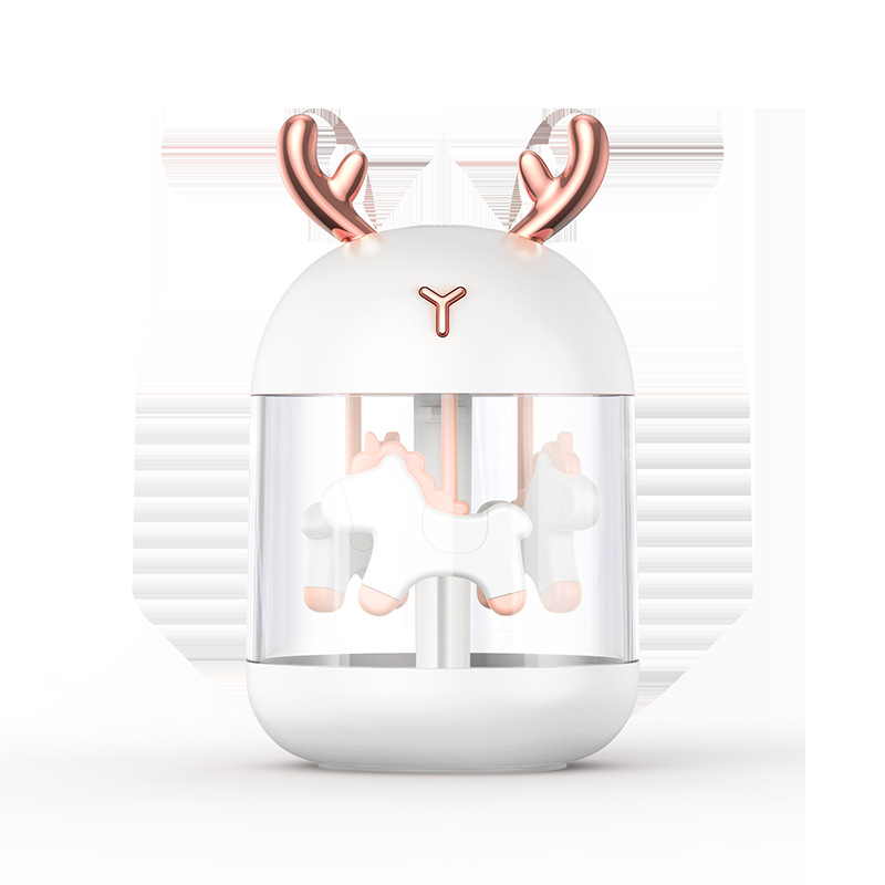 Air Humidifier Mini Aromatherapy Humidifier USB Colorful Night Light Vehicle-Mounted Home Use Trojan Cute Cartoon Gift
