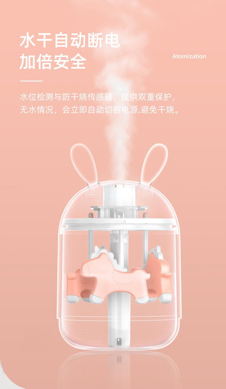 Air Humidifier Mini Aromatherapy Humidifier USB Colorful Night Light Vehicle-Mounted Home Use Trojan Cute Cartoon Gift Air Humidifier Mini Aromatherapy Humidifier USB Colorful Night Light Vehicle-Mounted Home Use Trojan Cute Cartoon Gift