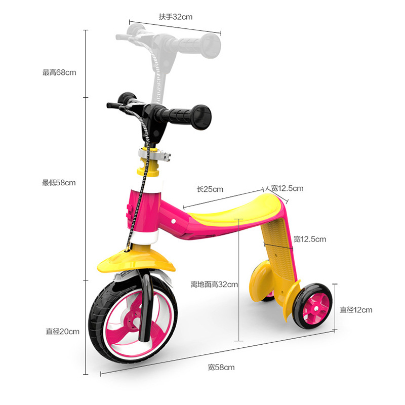 Factory Wholesale Scooter Children&#039;s Older Children 1-2-3 Years Old Children&#039;s Scooter Pedal Child Baby Kids Balance Bike