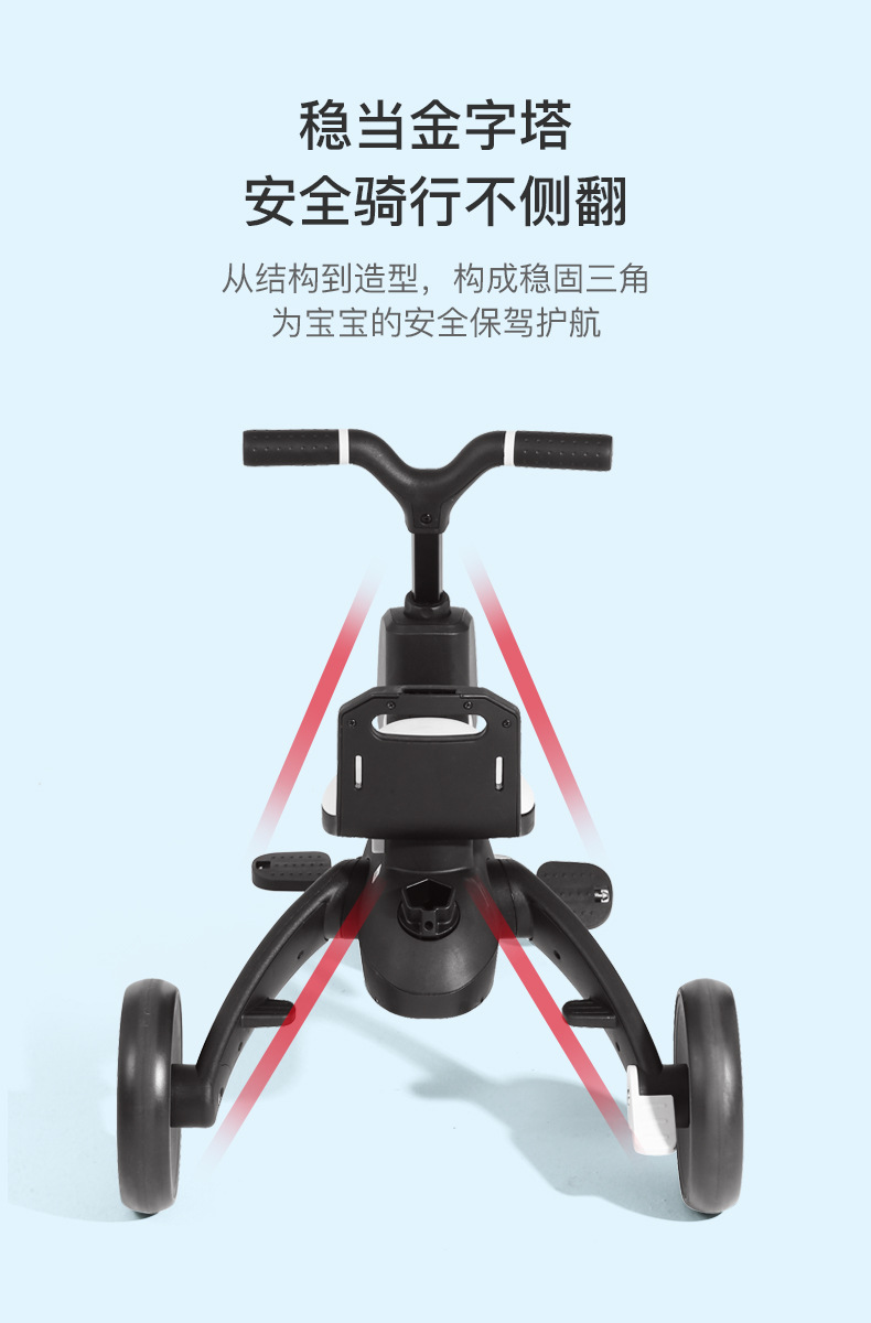 Playkids Proco Children's Seven-in-One Tricycle Baby Car Baby Bicycle Foldable Walk the Children Baby Bike