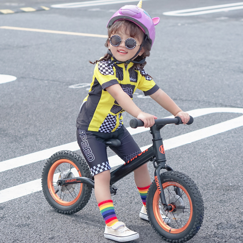 Customized Summer Children&#039;s Cycling Clothing Balance Car Long Short Sleeve Quick-Drying Breathable  Baby Bike