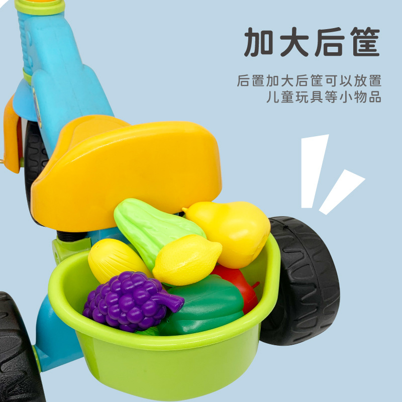 Baby Bike Children&#039;s Tricycle Bicycle Baby Sliding Balance Bicycle Boys and Girls Large Tricycle Toy with Bucket