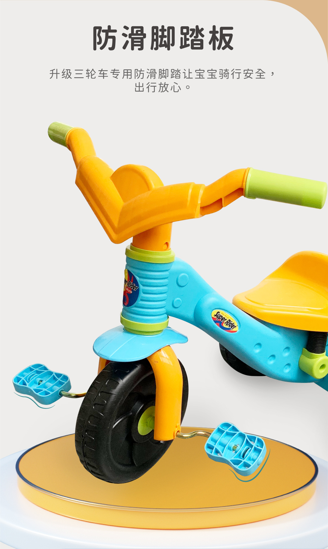 Baby Bike Children's Tricycle Bicycle Baby Sliding Balance Bicycle Boys and Girls Large Tricycle Toy with Bucket