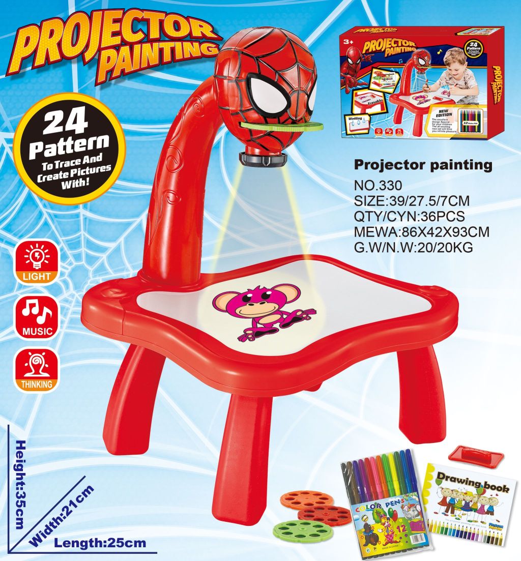 Children's Magnetic Plastic Drawing Board Smart Projection Painting Machine Writing Drawing Board (Spider-Man) Children's Magnetic Plastic Drawing Board Smart Projection Painting Machine Writing Drawing Board (Spider-Man)