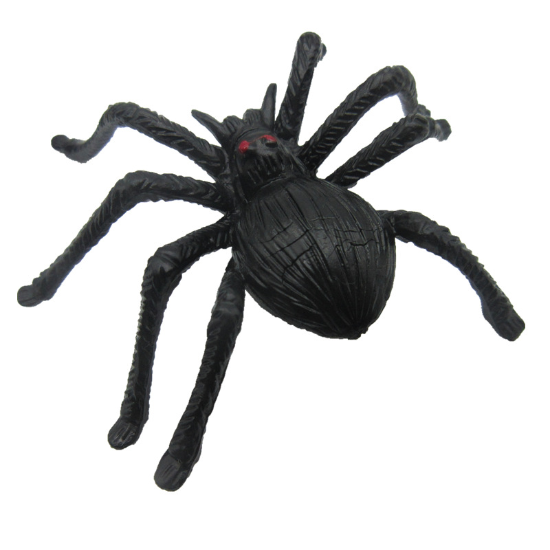 Fake spider halloween spider plastic spider 12 styles can be mixed amazon cross-border toys