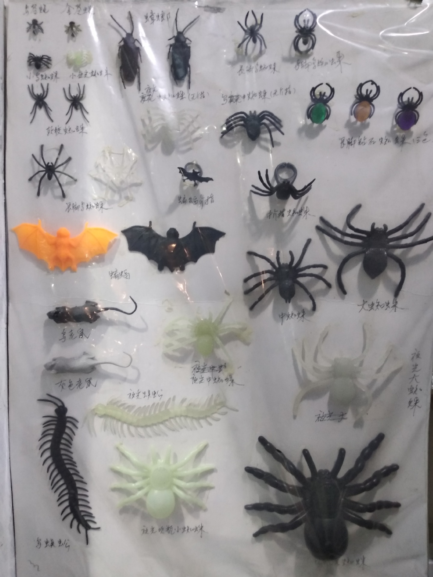 Fake spider halloween spider plastic spider 12 styles can be mixed amazon cross-border toys