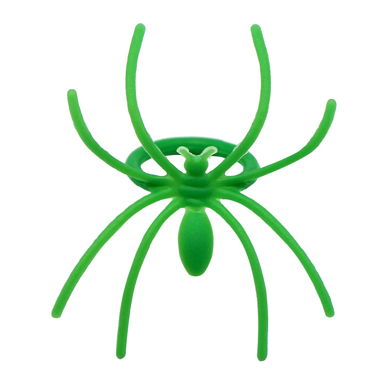 Simulation Spider Ring Plastic Closed Halloween Dress up Party Props Ghost Festival Spoof Trick Toy