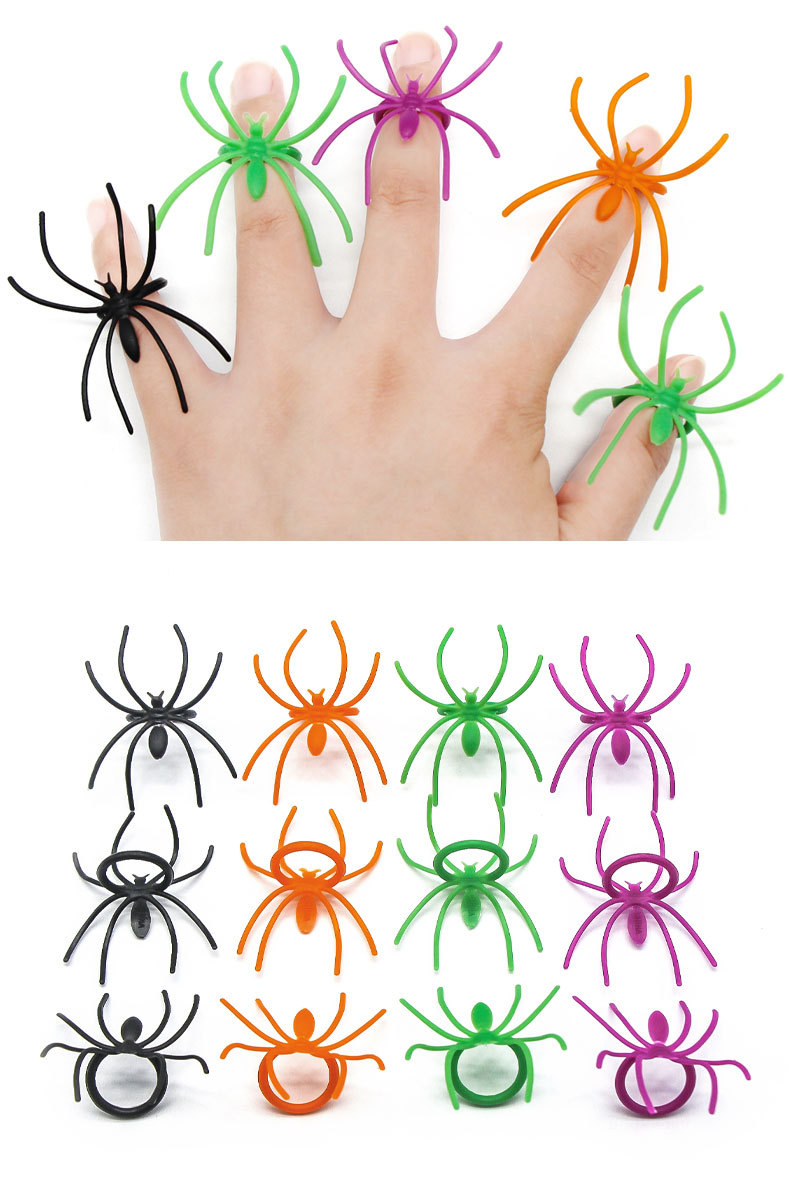 Simulation Spider Ring Plastic Closed Halloween Dress up Party Props Ghost Festival Spoof Trick Toy Simulation Spider Ring Plastic Closed Halloween Dress up Party Props Ghost Festival Spoof Trick Toy