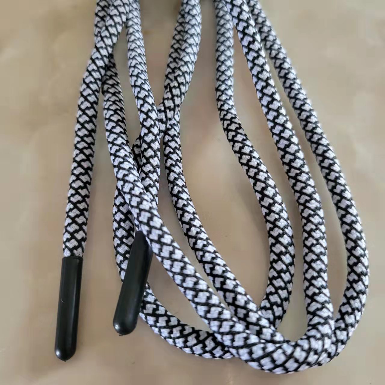 Factory Supply 5mm Snake Pattern round Core Trousers Waist Rope Spider Pattern Drawstring Plastic Bullet Hat Rope