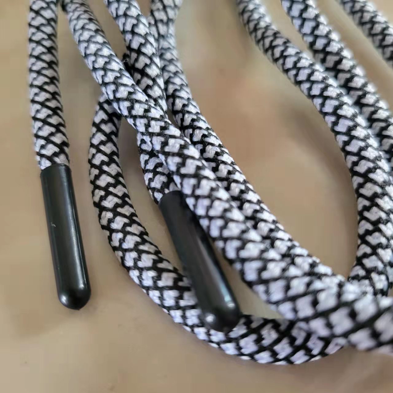 Factory Supply 5mm Snake Pattern round Core Trousers Waist Rope Spider Pattern Drawstring Plastic Bullet Hat Rope