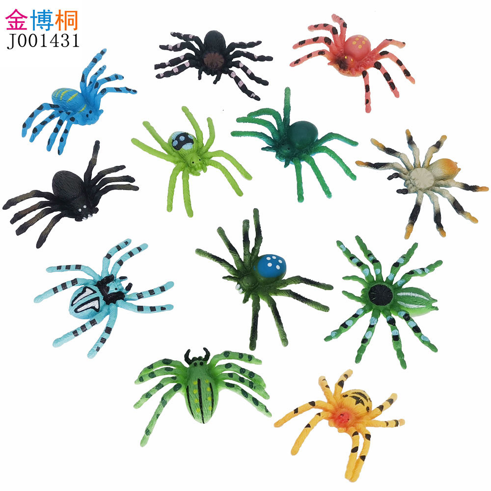 Plastic Small Spider Halloween Haunted House Venue Layout Props Simulation Spider Decoration Spider Plastic Spider