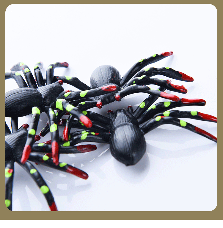 Halloween Haunted House Decoration Whole Toy Plastic Simulation Spider Party Dress up Props Agelena