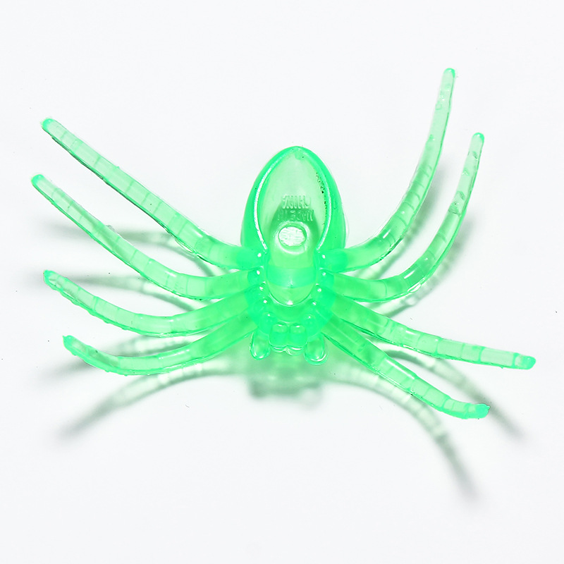 Halloween Props Luminous Spider Trick Scary Toy Simulation Spider Haunted House Decoration Small Spider Plastic Spider
