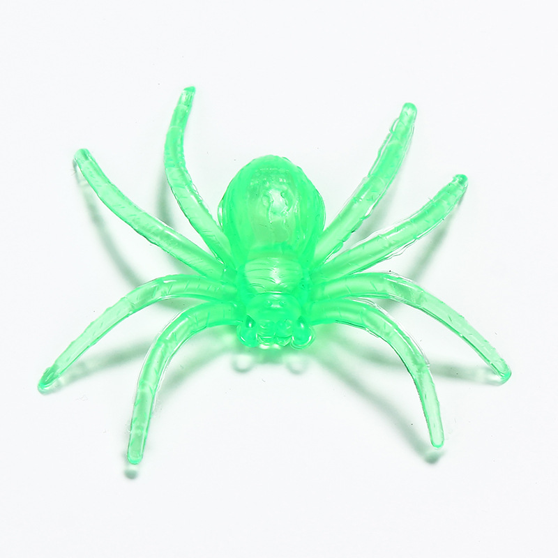 Halloween Props Luminous Spider Trick Scary Toy Simulation Spider Haunted House Decoration Small Spider Plastic Spider