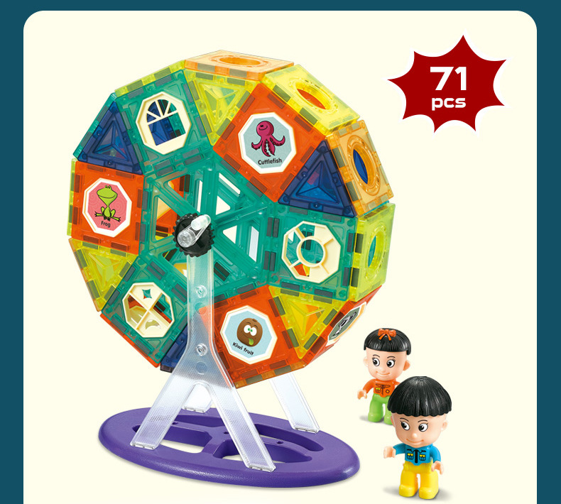 Cross-Border Colored Window Magnetic Sheet Toy Pipe Magnet Children Slide Ball Magnetic Building Blocks Track Splicing Toy
