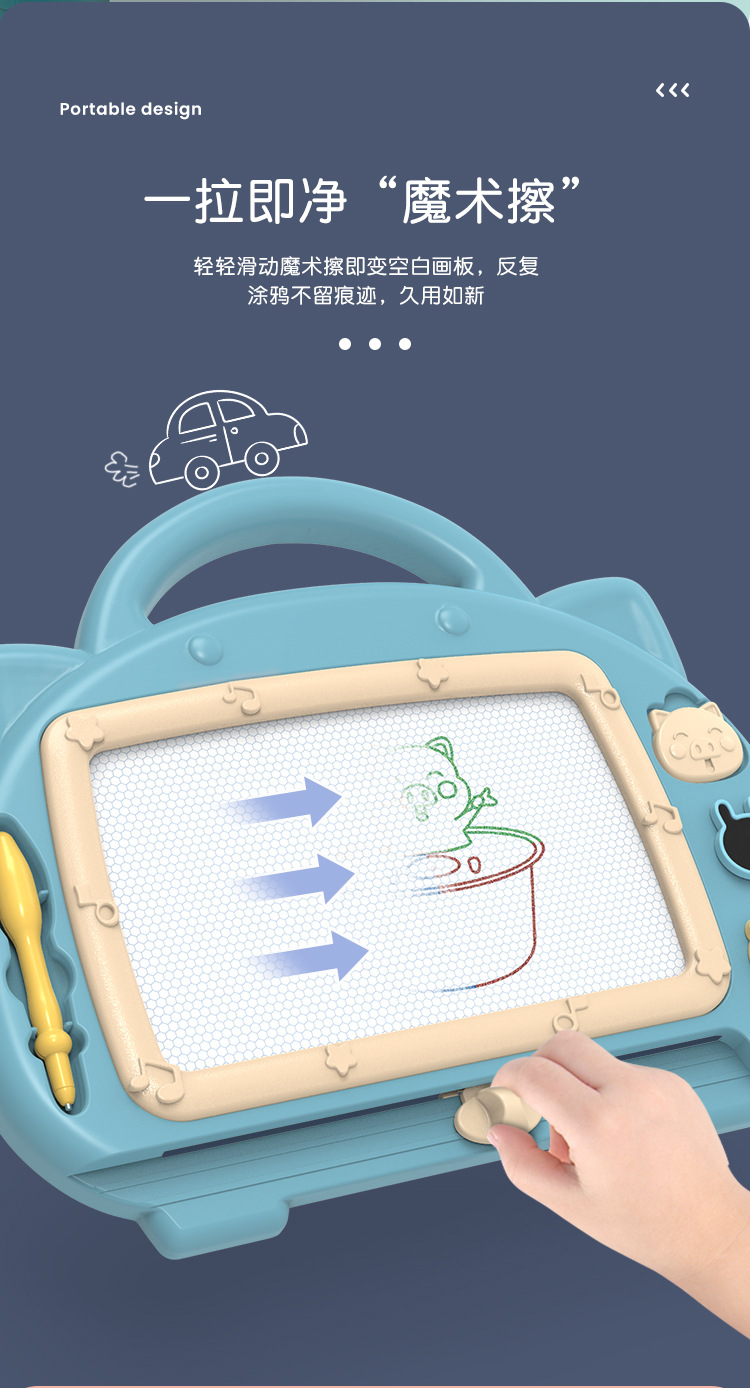 Drawing Board Magnetic Drawing Board Color Little Child Toddler 13 Years Old Toy Men and Women Baby Doodle Board