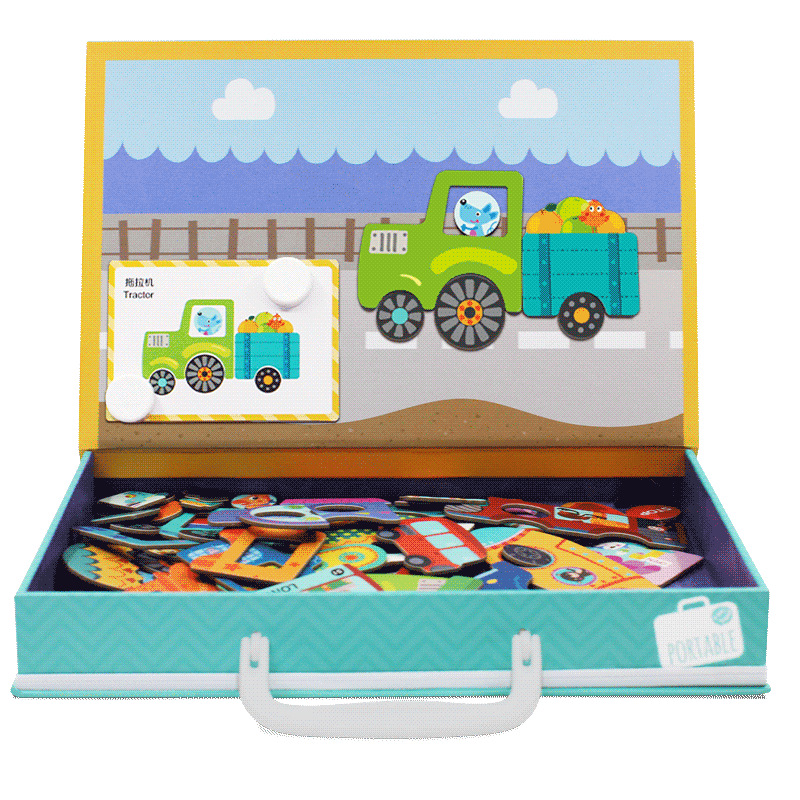 Zhikubao Factory Direct Sales Magnetic Puzzle Wooden Early Childhood Educational Toys Intelligence Magnetic Toy