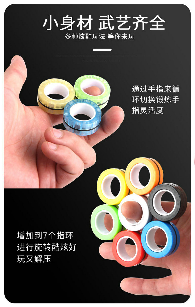Cross-Border E-Commerce Decompression Toy Magnetic Bracelet Ring 360-Degree Rotating Decompression Fingertip gyro Cross-Border E-Commerce Decompression Toy Magnetic Bracelet Ring 360-Degree Rotating Decompression Fingertip gyro