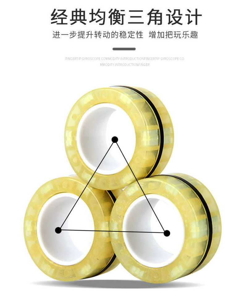 Cross-Border E-Commerce Decompression Toy Magnetic Bracelet Ring 360-Degree Rotating Decompression Fingertip gyro Cross-Border E-Commerce Decompression Toy Magnetic Bracelet Ring 360-Degree Rotating Decompression Fingertip gyro