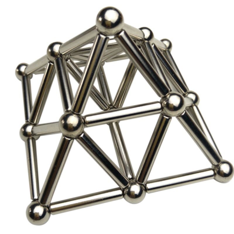 Buck Ball Silver Color Color Magnetic Rod Set 36 Sticks 27 Ductile Iron Boxed Assembling Building Blocks Fancy Toy