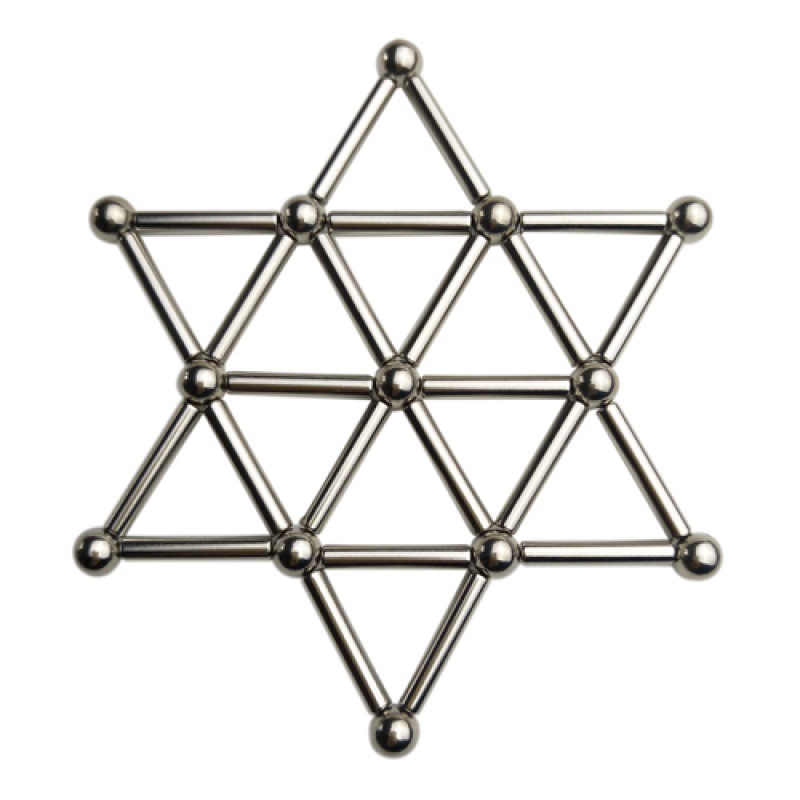 Buck Ball Silver Color Color Magnetic Rod Set 36 Sticks 27 Ductile Iron Boxed Assembling Building Blocks Fancy Toy