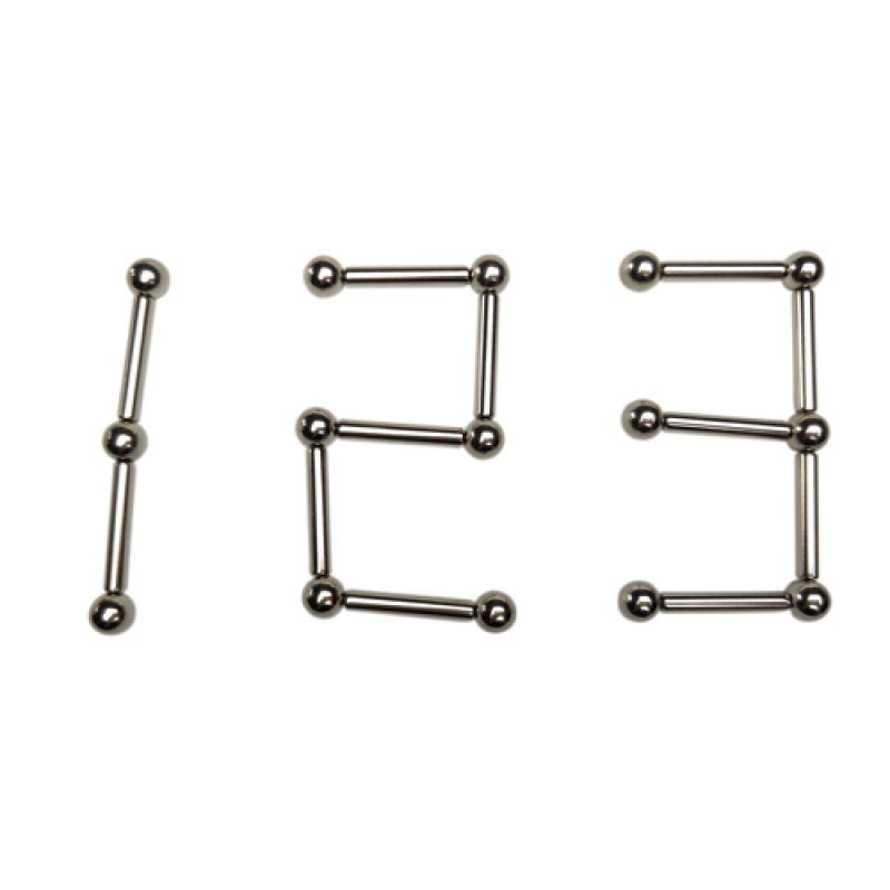 Buck Ball Silver Color Color Magnetic Rod Set 36 Sticks 27 Ductile Iron Boxed Assembling Building Blocks Fancy Toy