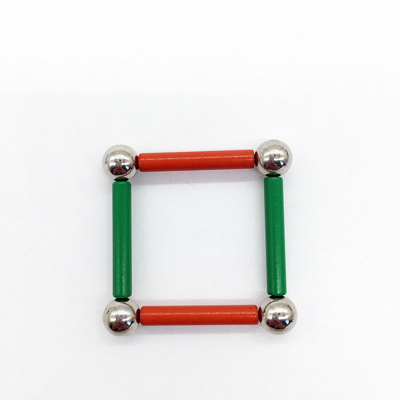 Buck Ball Silver Color Color Magnetic Rod Set 36 Sticks 27 Ductile Iron Boxed Assembling Building Blocks Fancy Toy