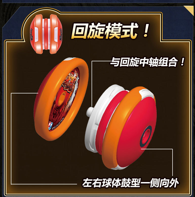 Double Diamond Yo-Yo Toy Blazing Teens 6 Deformation Rotary Magic Light Tiger Shadow YOYO Ball Double Diamond Yo-Yo Toy Blazing Teens 6 Deformation Rotary Magic Light Tiger Shadow YOYO Ball