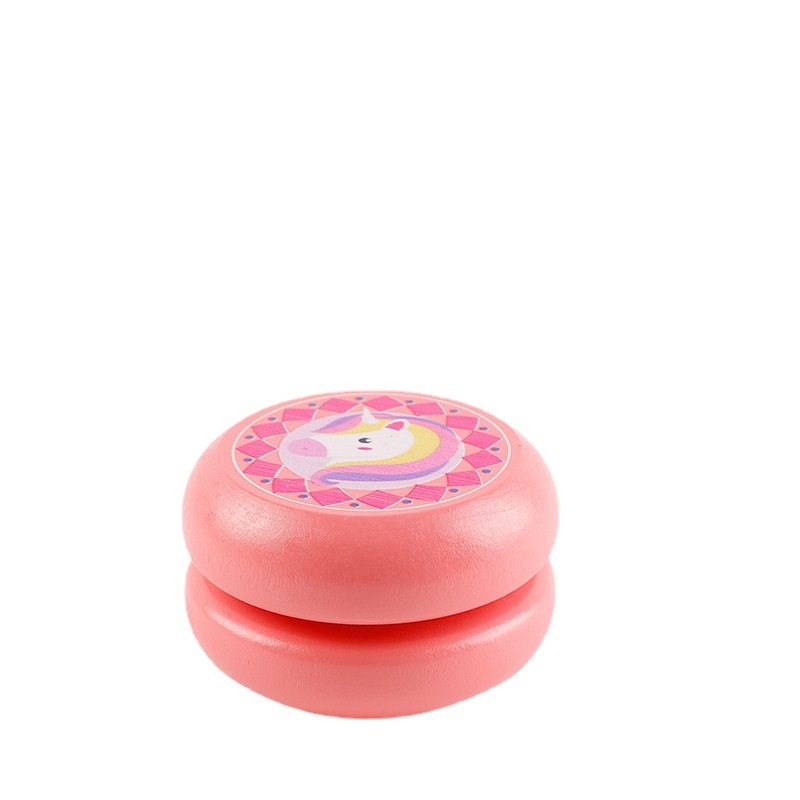 Cute Wood Yo-Yo Children&#039;s Cartoon Animal Yo-Yo Ball Fancy Swing Classic Nostalgic Prize Gift Wholesale YOYO Ball