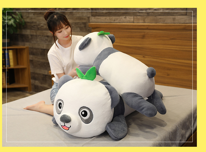 Bamboo Leaf Panda Doll Plush ToysBlack and White Giant Panda Doll Scenic Spot Souvenir Children's Birthday Gifts Bamboo Leaf Panda Doll Plush ToysBlack and White Giant Panda Doll Scenic Spot Souvenir Children's Birthday Gifts