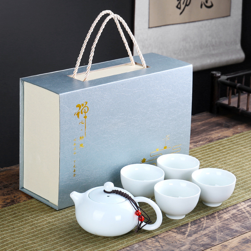 Business Gift Celadon Tea Set Souvenirs Activity Souvenir Gift Customized Logo Real Estate Gift