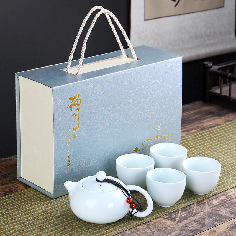 Business Gift Celadon Tea Set Souvenirs Activity Souvenir Gift Customized Logo Real Estate Gift