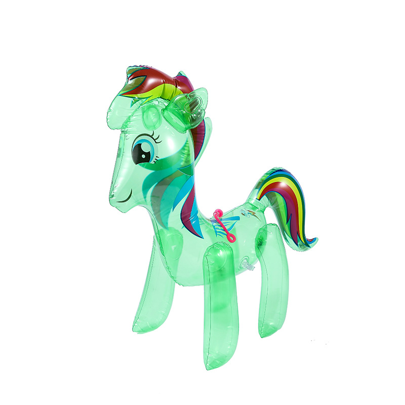 Manufacturers direct children inflatable toys wholesale Rainbow horse glow inflatable horse with elastic rope frog Manufacturers direct children inflatable toys wholesale Rainbow horse glow inflatable horse with elastic rope frog