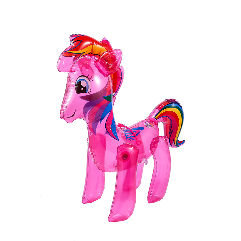 Manufacturers direct children inflatable toys wholesale Rainbow horse glow inflatable horse with elastic rope frog Manufacturers direct children inflatable toys wholesale Rainbow horse glow inflatable horse with elastic rope frog