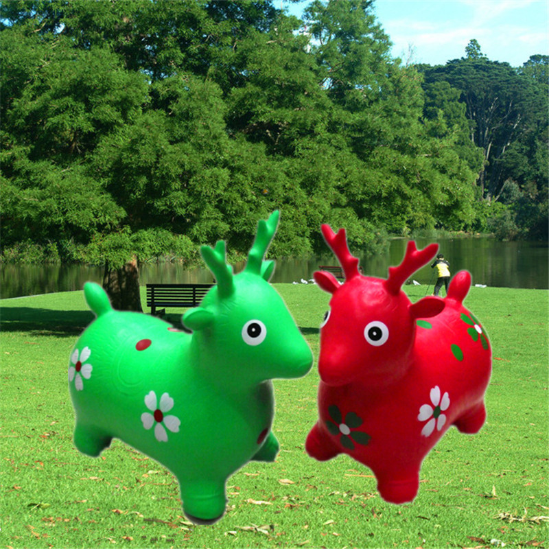 Horse riding inflatable Horse Horse children jump jumping horse extra thick jump horse environmental rubber outdoor toys