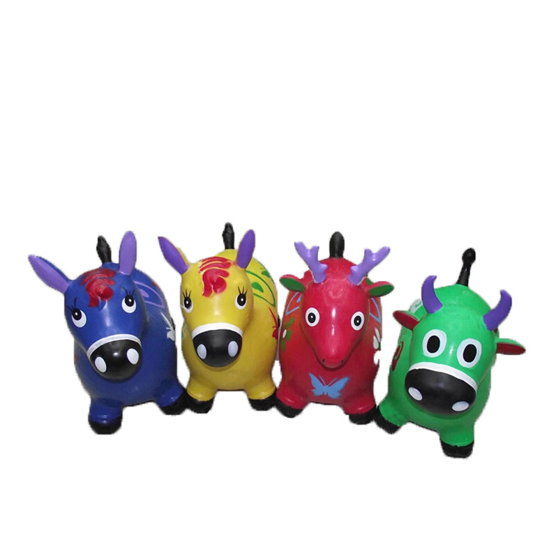 Wholesale inflatable horse music painting jump horse cartoon inflatable toys inflatable animals such as horses, cattle and deer