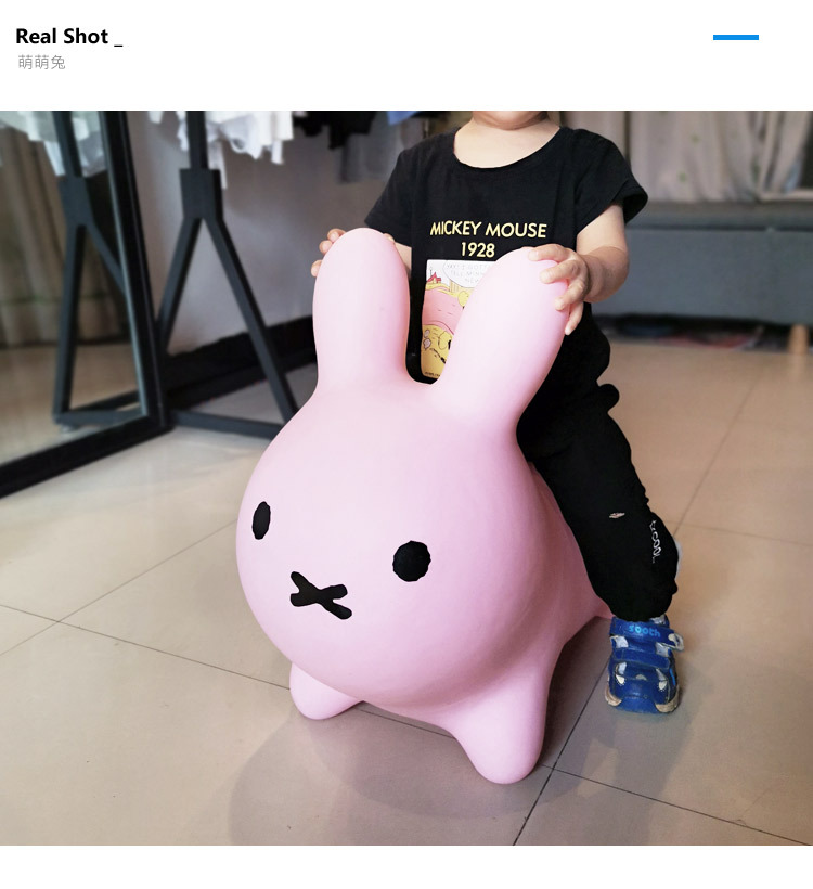 Toy Inflatable Jumping Horse Rubber Horse Toy Baby Mount Jumping Rabbit Kindergarten Jumping Toys Inflatable Horse